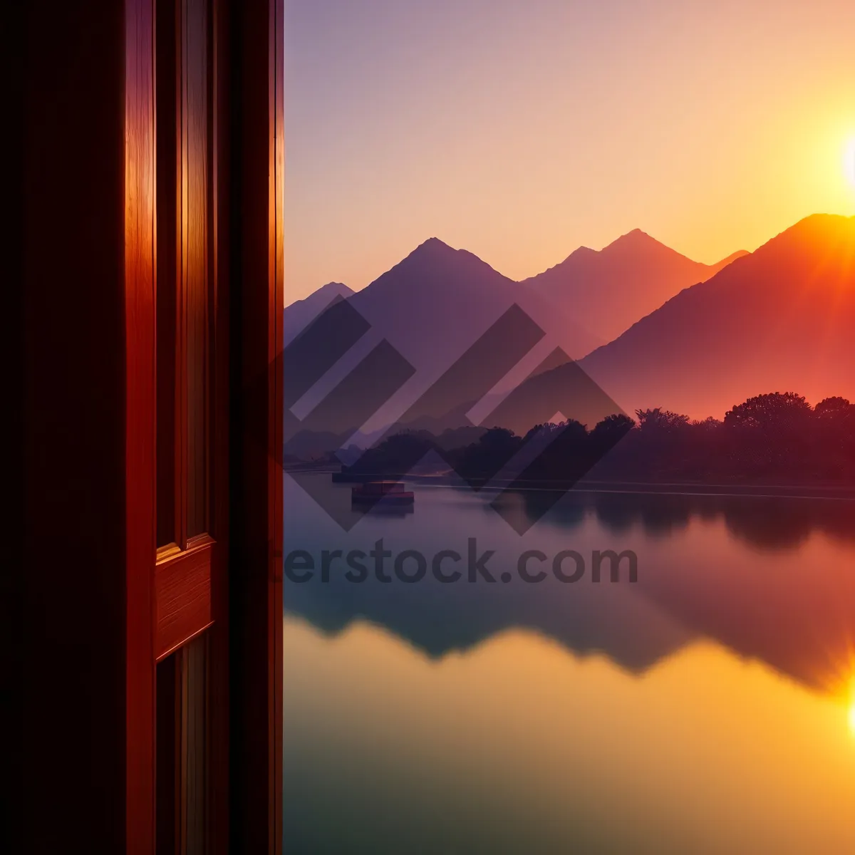 Picture of Dreamy Sunset Over Sea: Vibrant Summer Sky