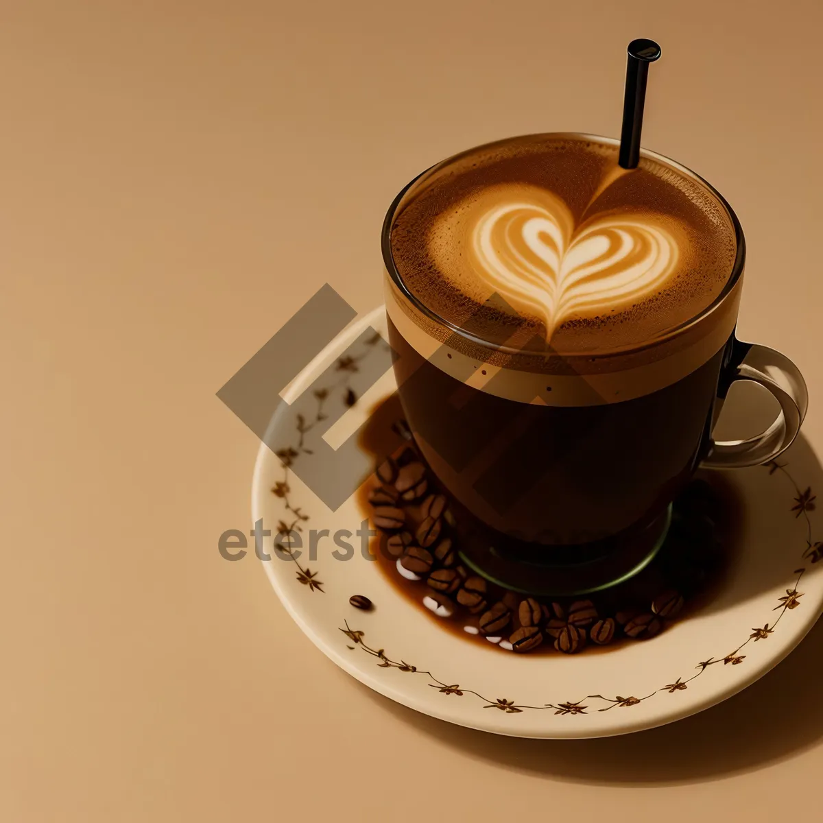 Picture of Delicious Cappuccino on Saucer