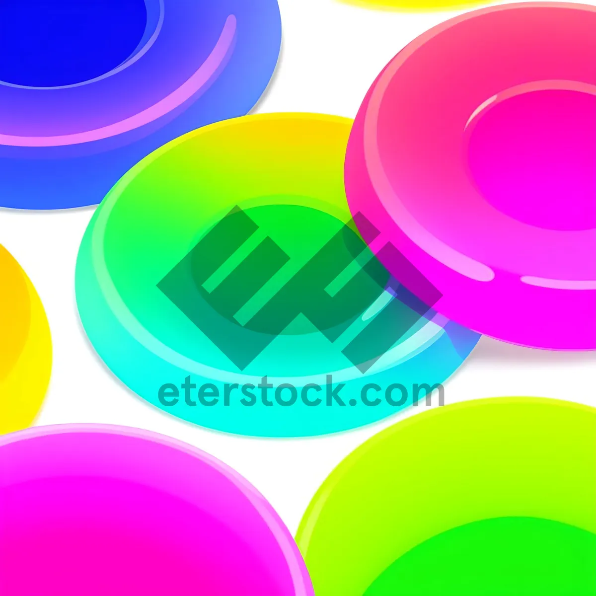 Picture of Shiny Glass Button Set: Round, Orange, and Bright