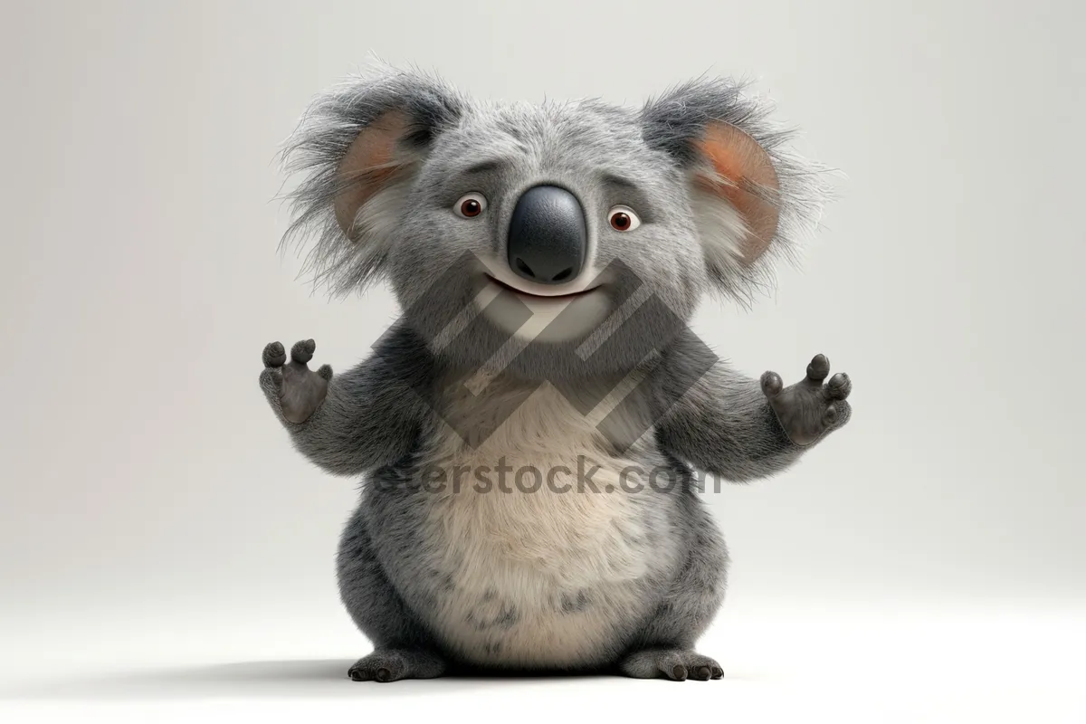 Picture of Studio shot of cute baby cat with furry ears