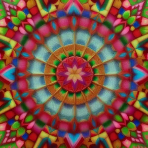 Vibrant Hippie Balloon Mosaic: Colorful Art and Design