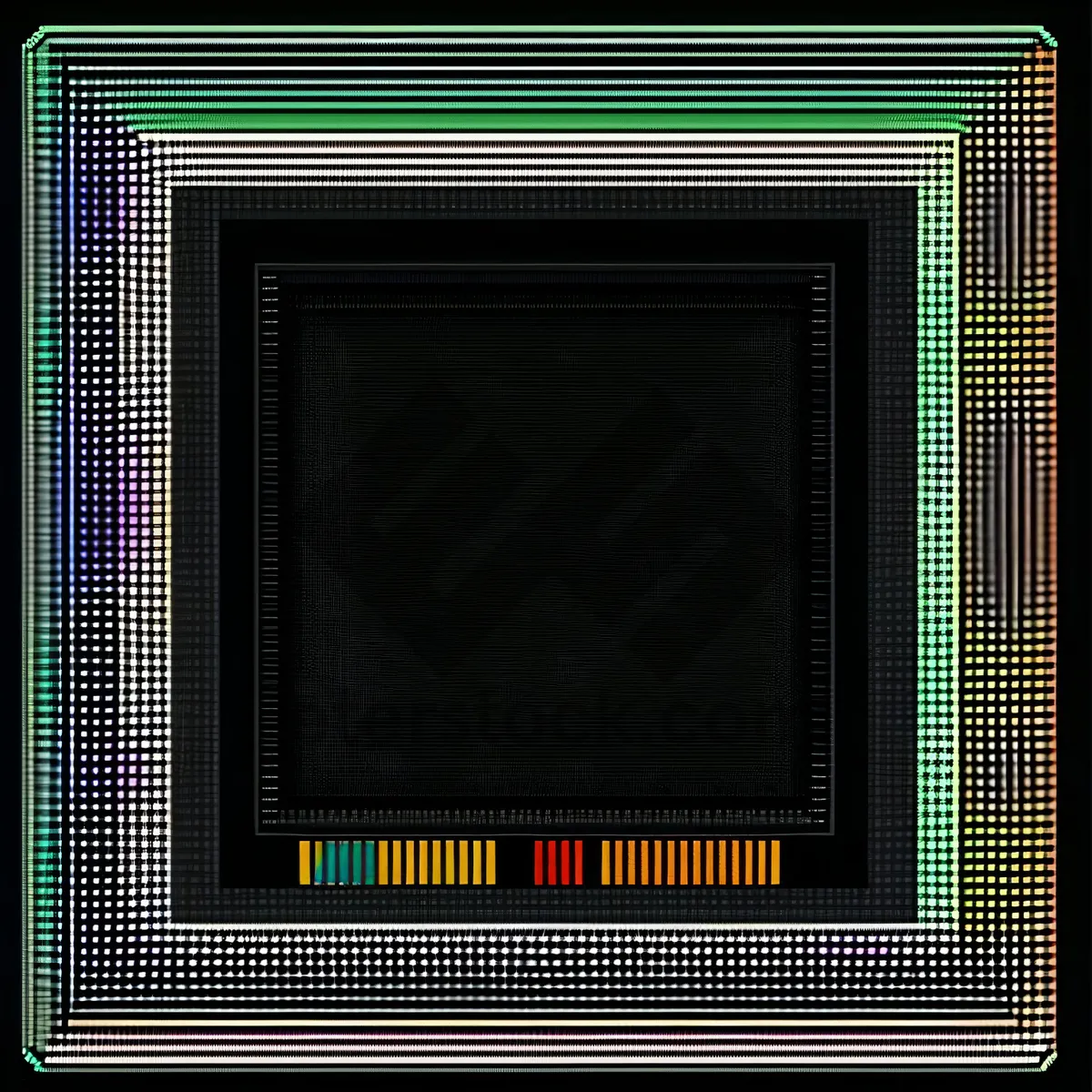 Picture of Vintage Grunge Microchip Texture in Retro Frame