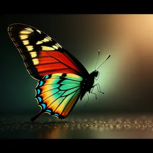 Delicate Monarch Butterfly Perching on Blooming Orange Flower