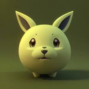 Cute Cartoon Bunny Piggy Bank with Money Savings