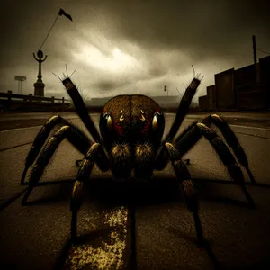 Barn Spider: A Striking Arachnid In Black