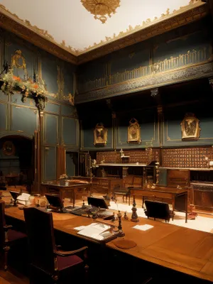 Modern restaurant interior with sleek furniture