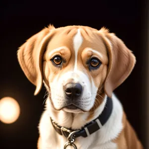 Purebred Beagle Puppy with a Cute Collar