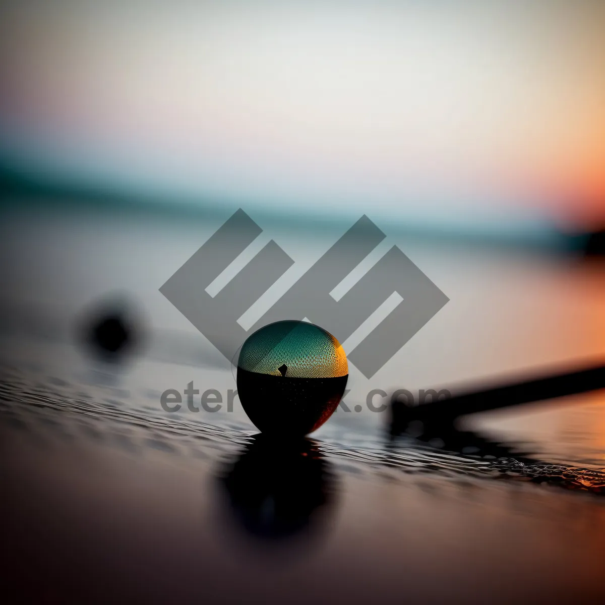 Picture of Golf Ball Teeing Off on Green Grass