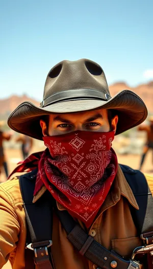 Happy man in cowboy hat fashion portrait.