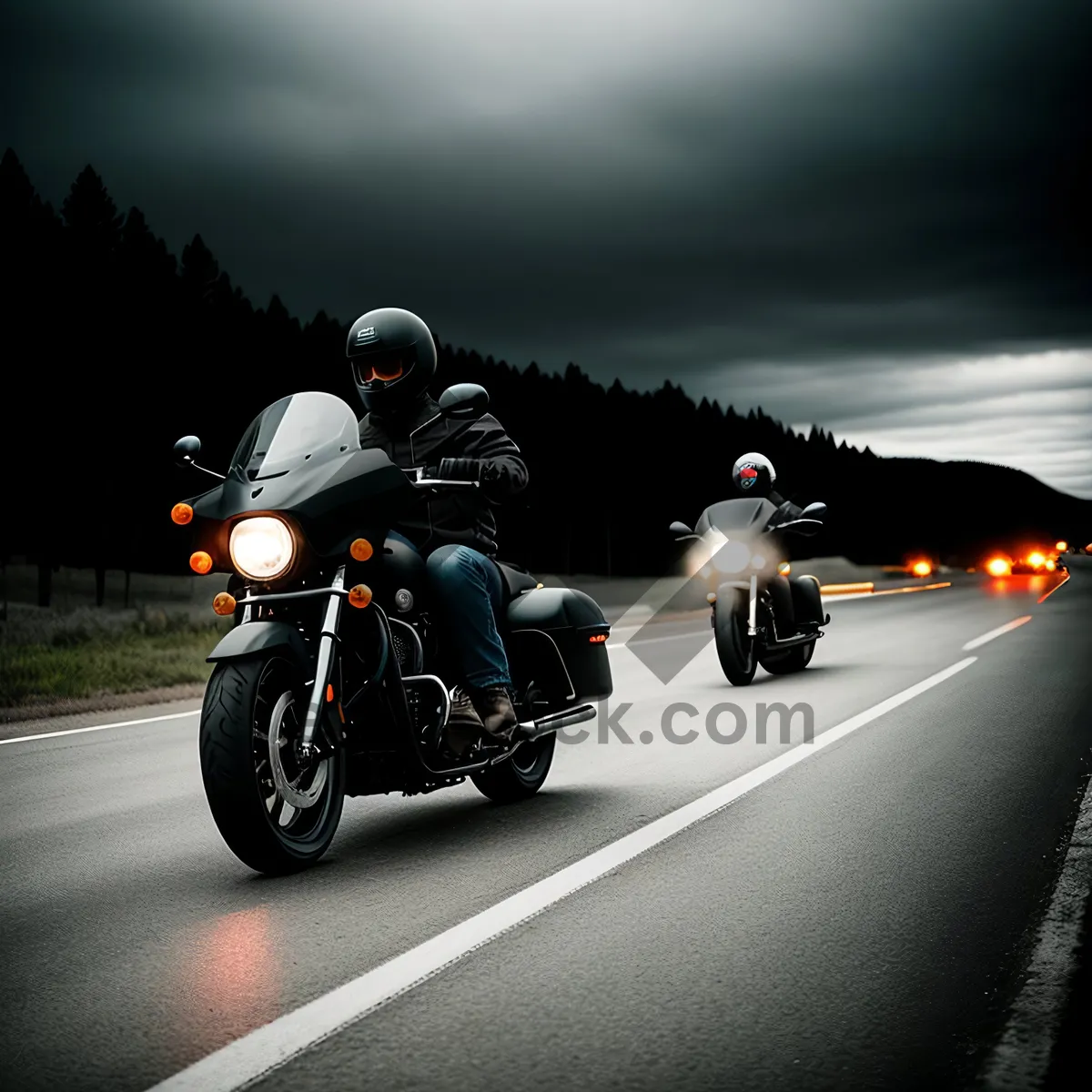 Picture of Fast and Safe Motorcycle Helmet for High-Speed Road Travel