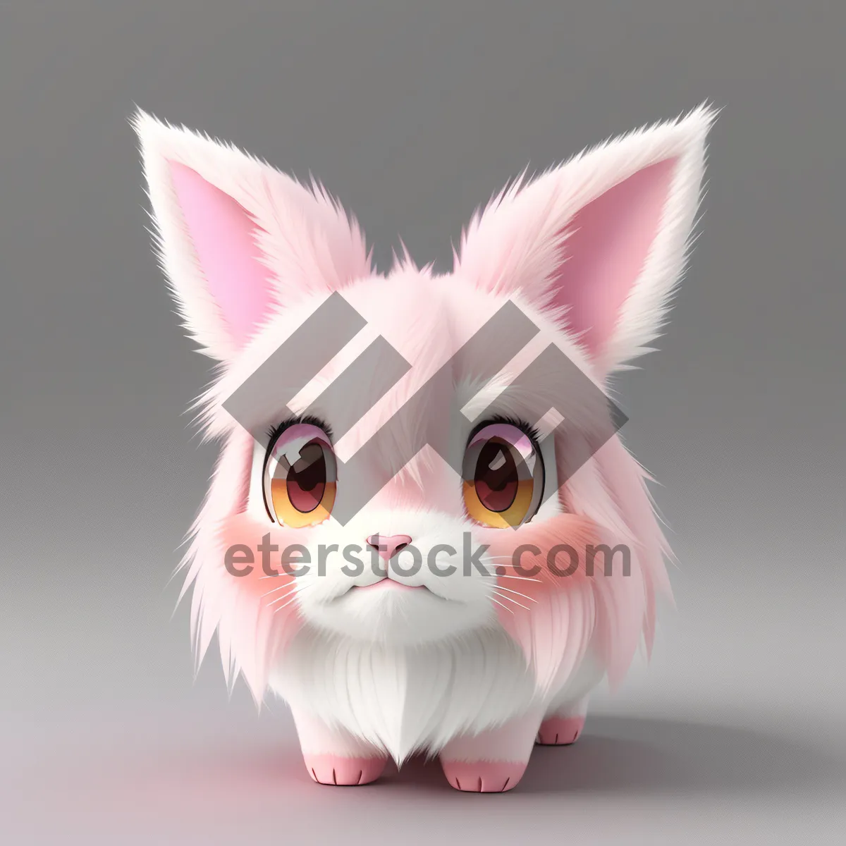 Picture of Fluffy Bunny Cartoon Image