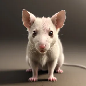 Furry Friend with Floppy Ears - Cute Domestic Mouse