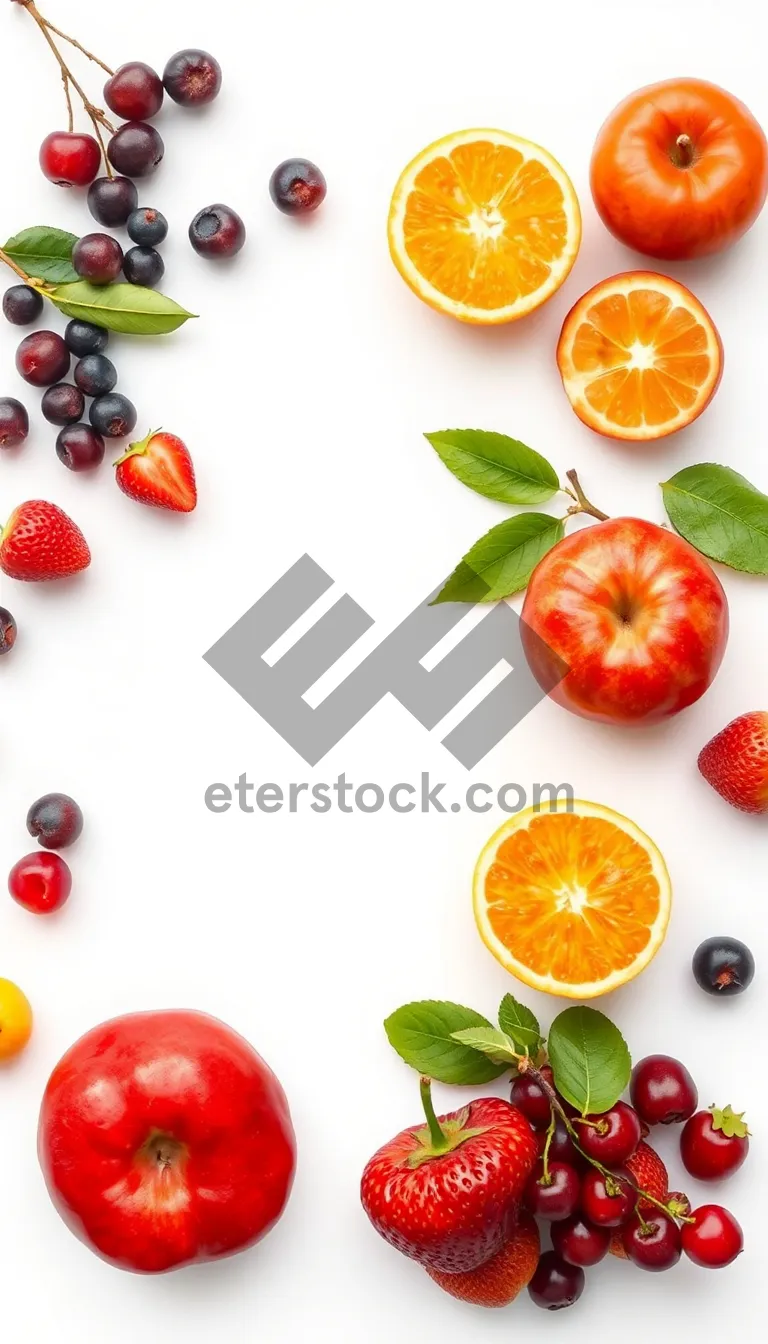 Picture of Fresh Healthy Fruit Collection with Vitamin-Rich Berries