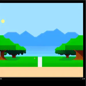 Scenic Meadow Horizon - A picturesque view of a lush green meadow with a beautiful sky.