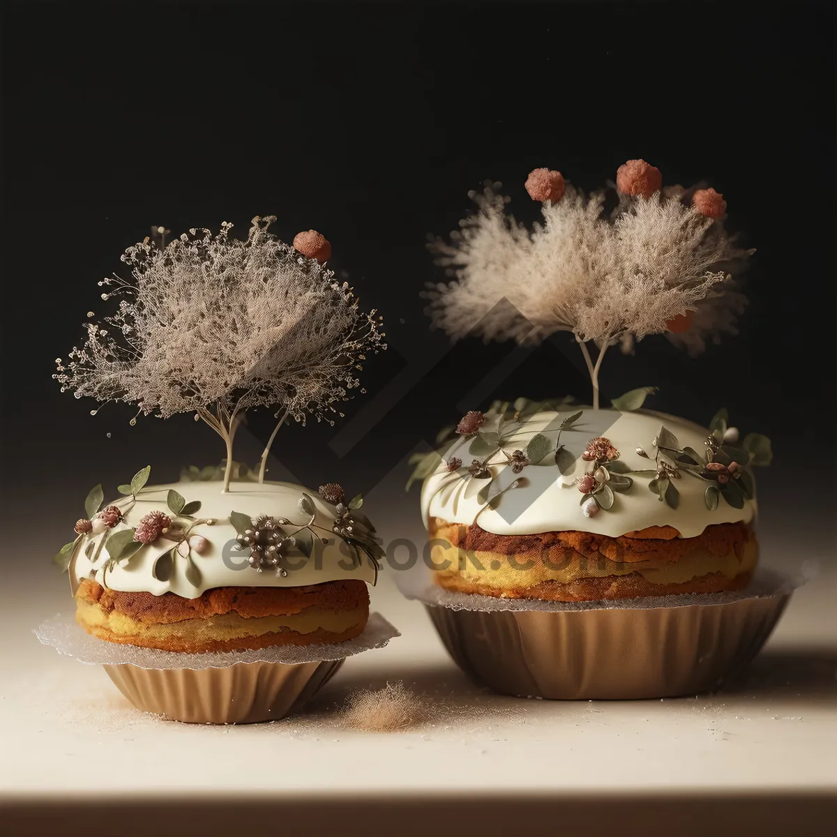 Picture of Delicious Japanese Chocolate Cupcake with Icing