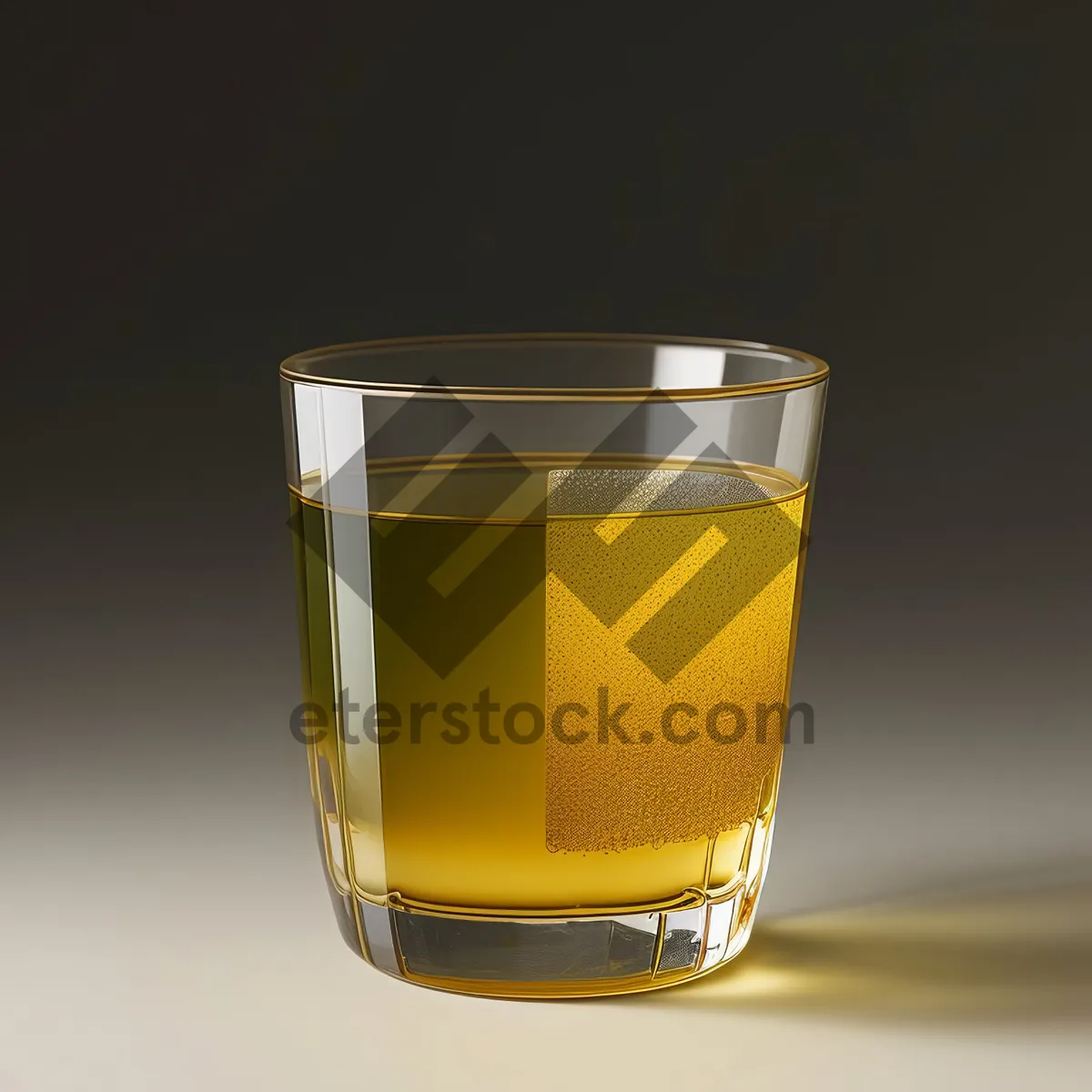 Picture of Golden Lager Bubbles in Beer Glass