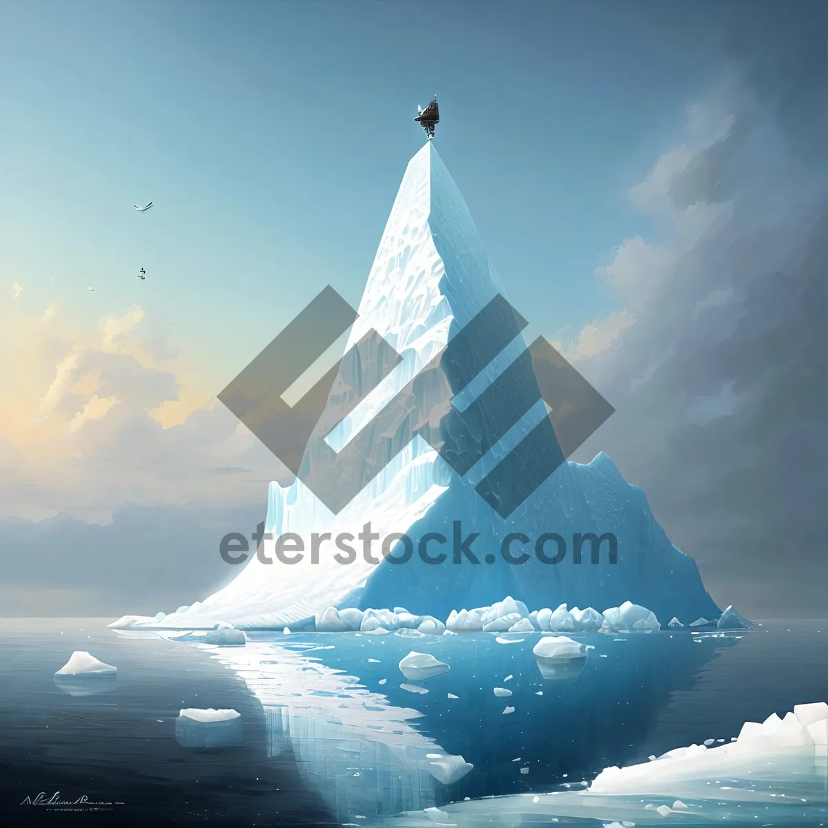 Picture of Frozen Arctic Glacier in Winter Wonderland