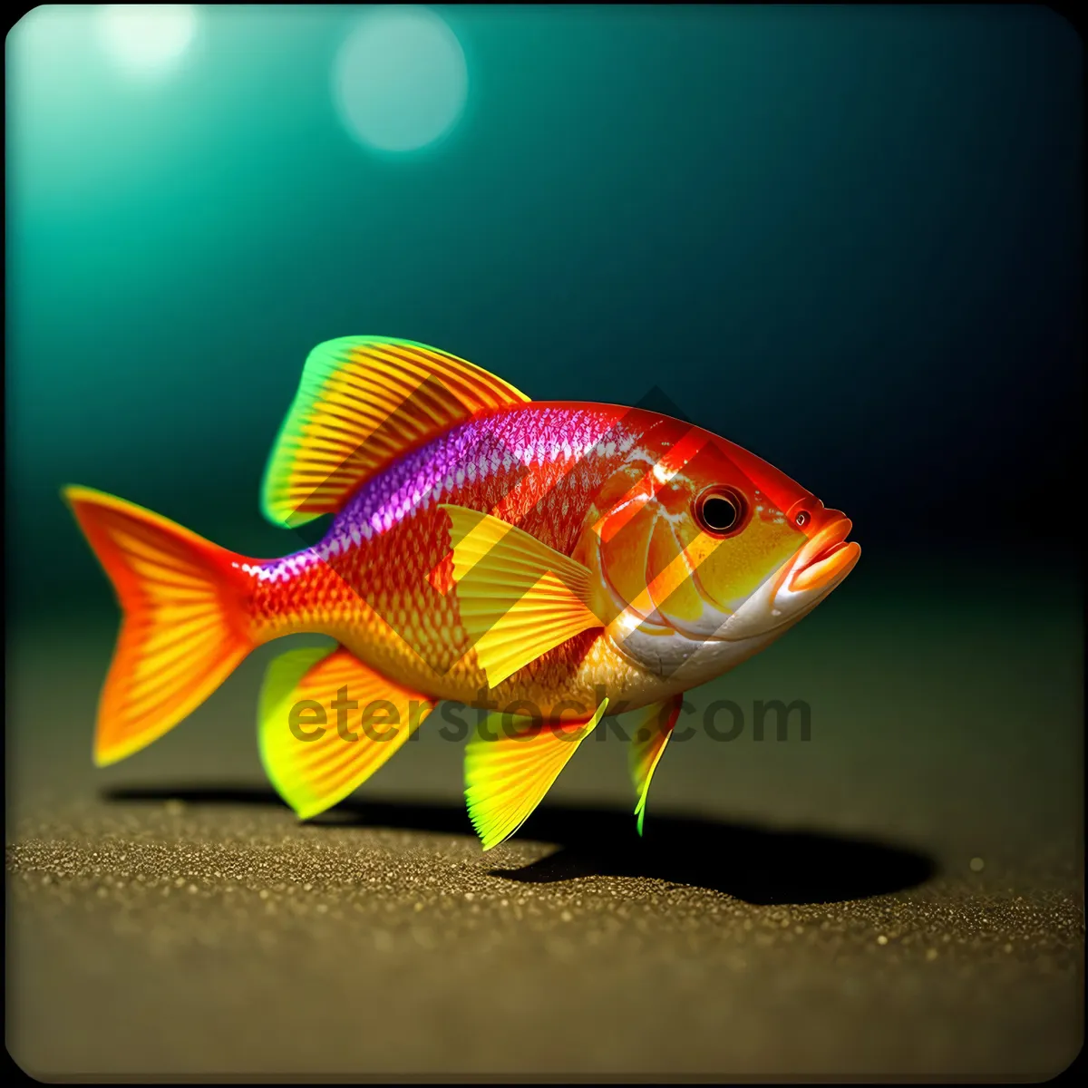 Picture of Colorful Goldfish in Aquatic Aquarium