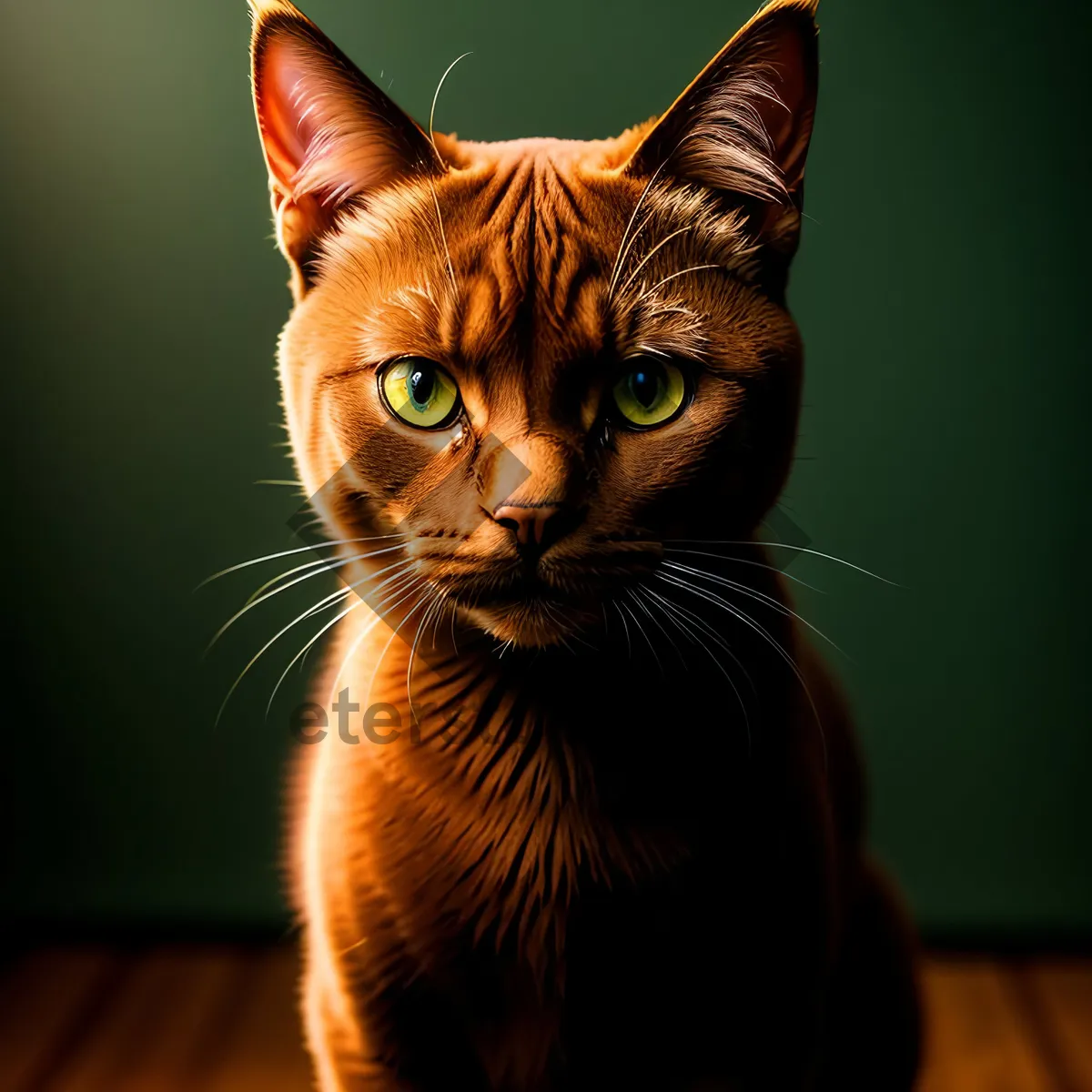 Picture of Adorable Curious Kitty with Striped Whiskers