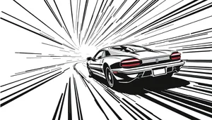 Abstract Light Tunnel of Energy Motion Artistic Design