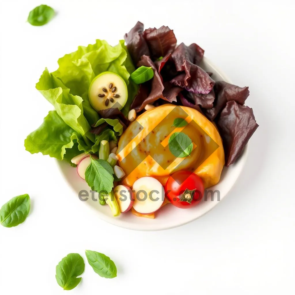 Picture of Fresh and Healthy Gourmet Vegetable Salad Plate