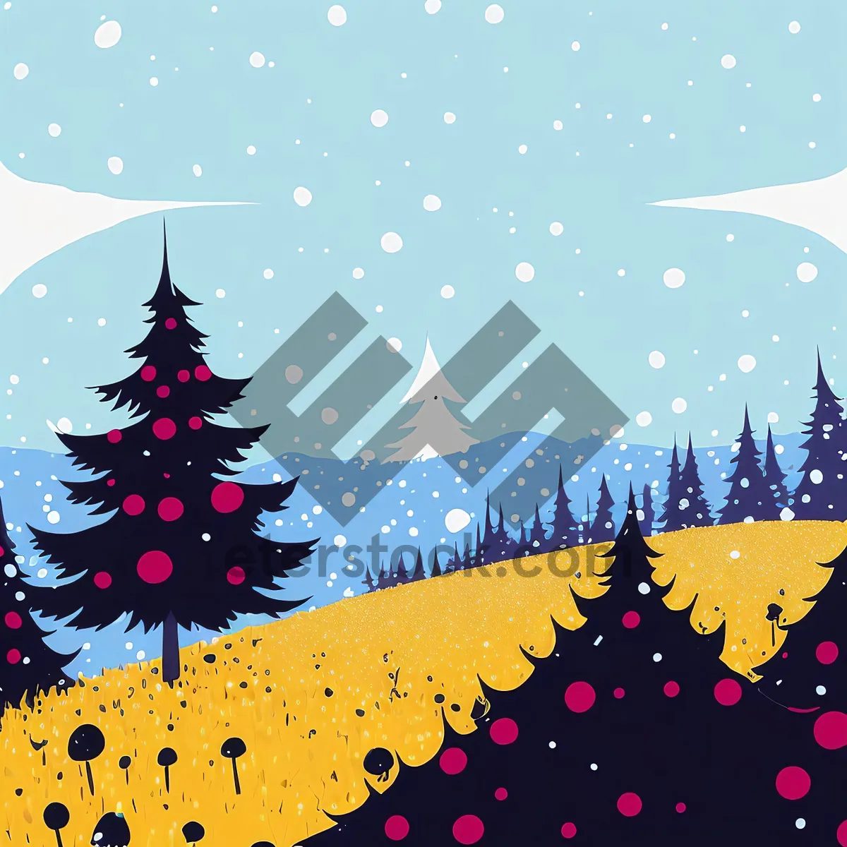 Picture of Festive Winter Wonderland Greeting Card Design