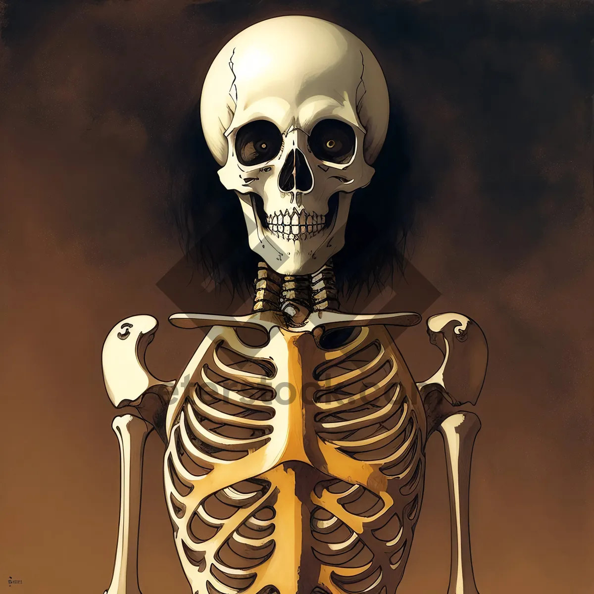 Picture of Spooky Skull: Frightening 3D Anatomy Mask