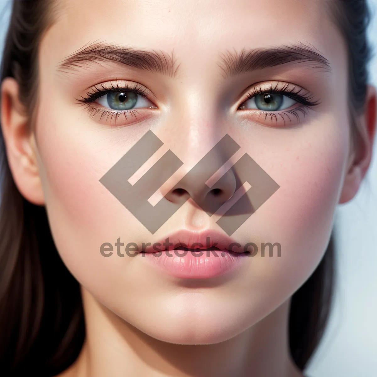 Picture of Flawless Beauty: Closeup Portrait of a Stunning Model