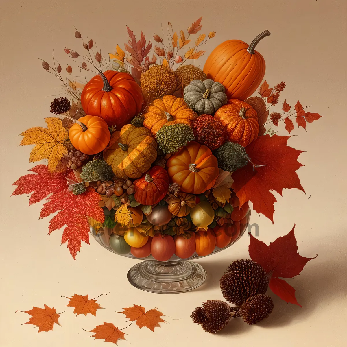 Picture of Autumn Harvest: Pumpkin-filled Thanksgiving Decor