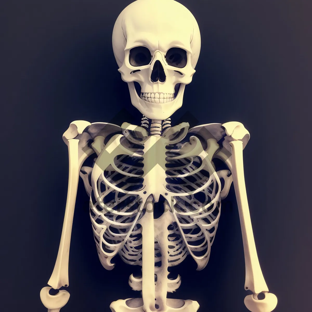 Picture of Terrifying Skeleton Sculpture - Bone-chilling 3D Pirate Head