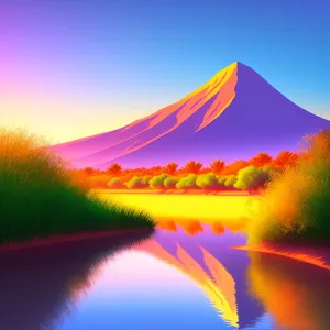 Vibrant Sunsets Over Mountainous Landscapes