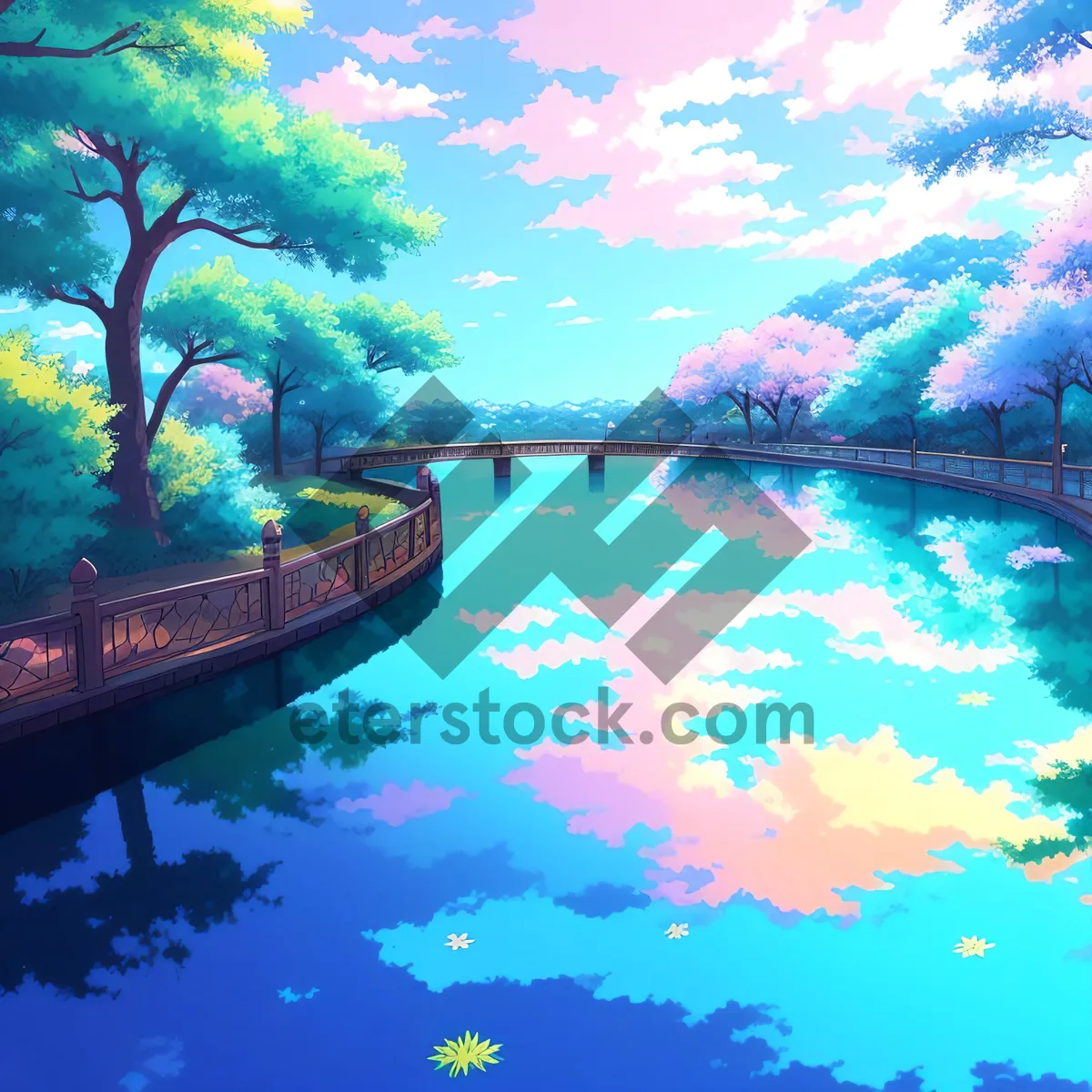 Picture of Serene Tropical Reflection on Azure Waters