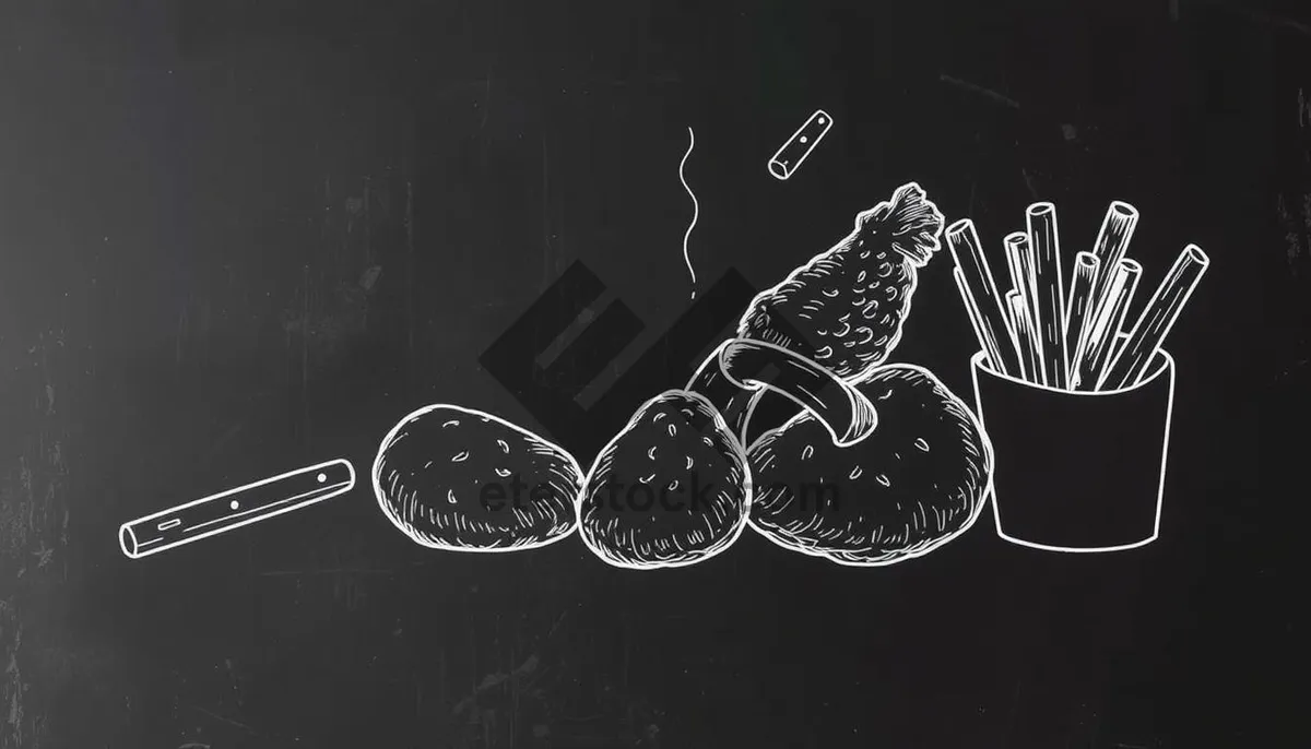 Picture of Blackboard art design concept - Abstract black image.