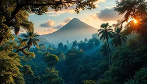 Tropical Sunset Paradise Beach Resort Relaxation Landscapes