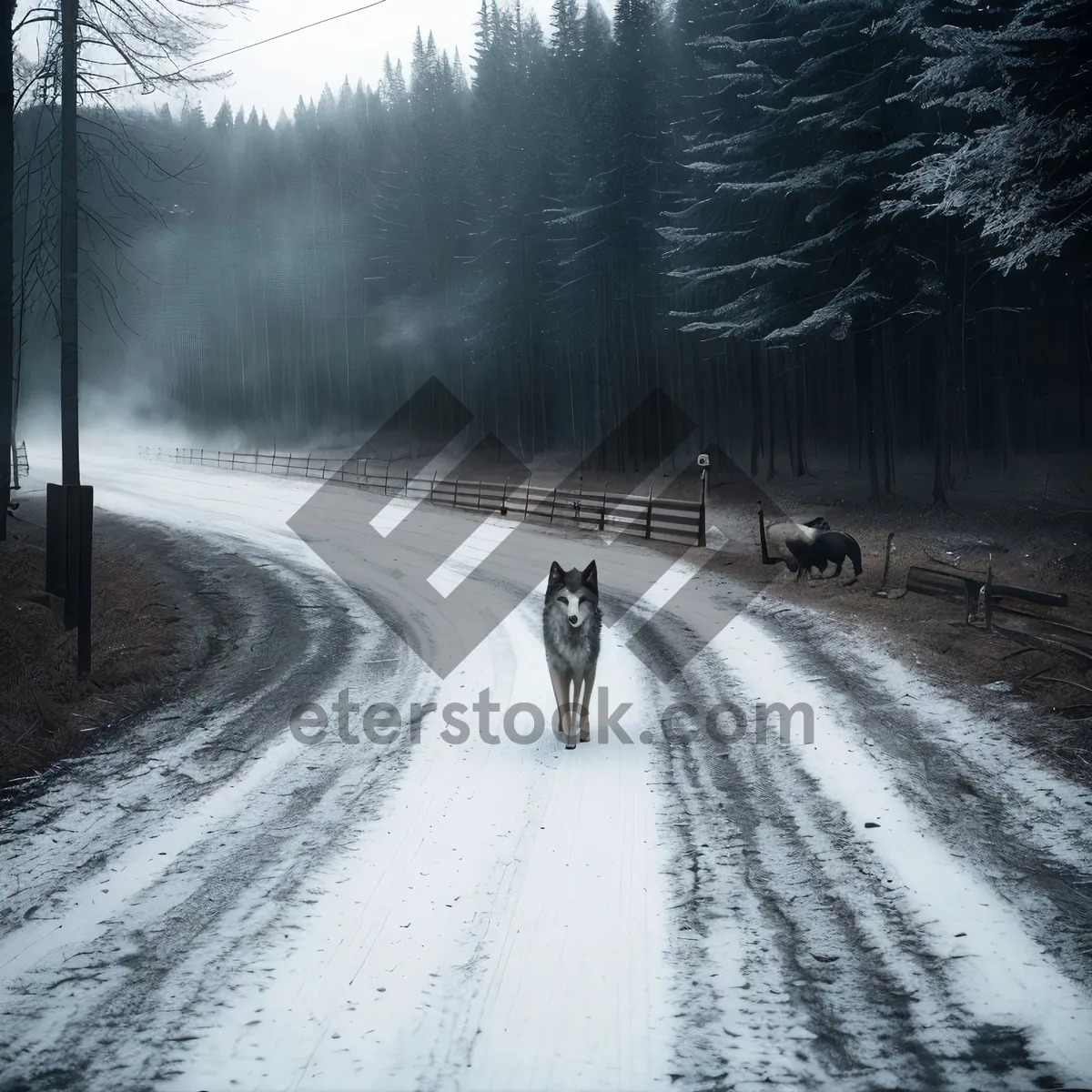 Picture of Winter Wonderland: Serene Snowy Forest Landscape