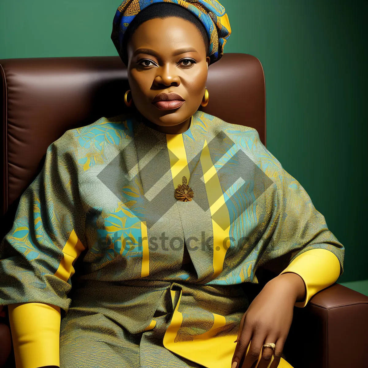 Picture of Happy construction worker in helmet and hat smiling.