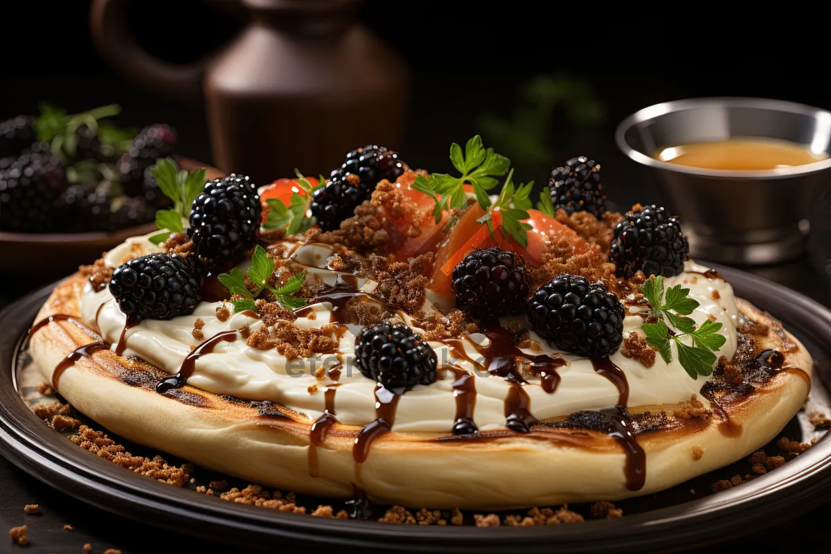 Picture of Berry Delight Plate with Cream and Fresh Fruit