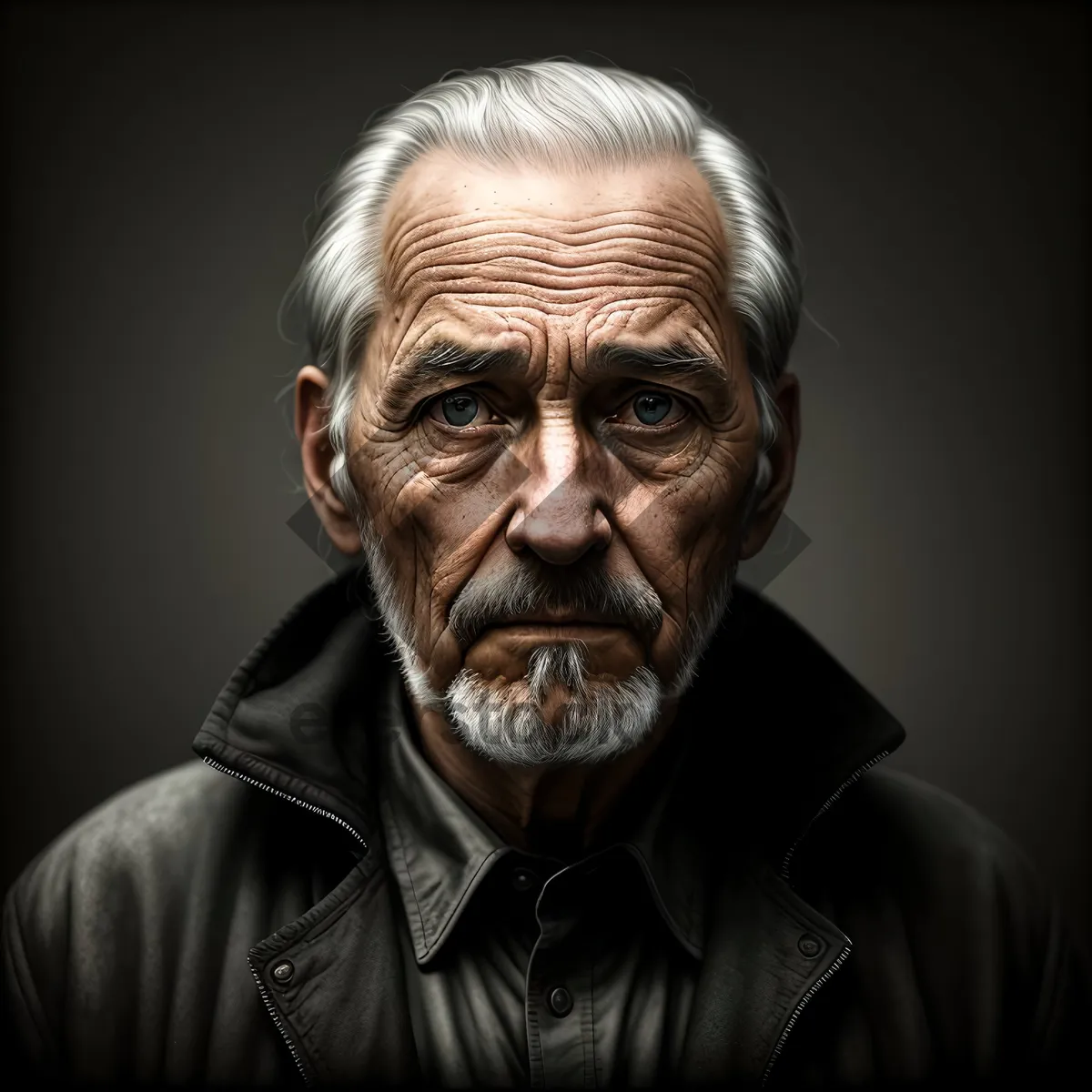 Picture of Serious Male Businessman - Elderly Senior Portrait