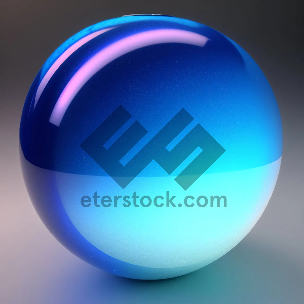 Picture of Globe Icon: Glass Sphere with World Map Design