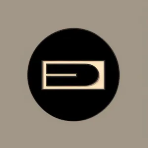 Shiny Black Metallic Round Button Icon