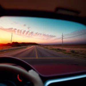 Fast Lane Reflection: Skyward Speed on Asphalt