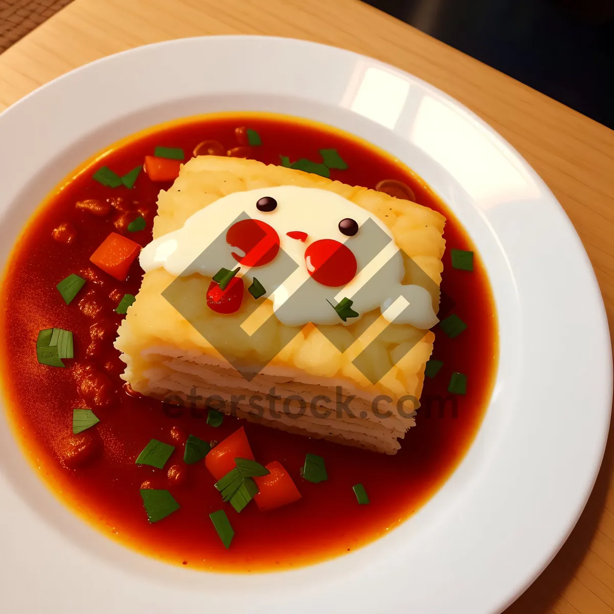 Picture of Delicious Gourmet Tomato Soup With Grilled Vegetables
