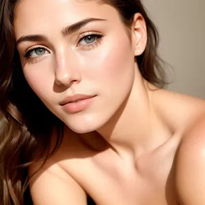 Stunning Brunette Model with Flawless Skin and Beautiful Hair