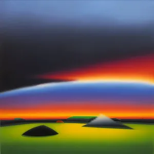 Majestic Sunset over Rolling Countryside
