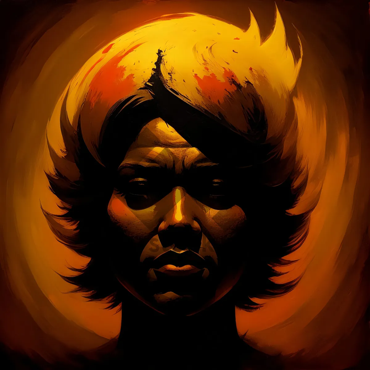 Picture of Pumpkin Jack-O'-Lantern Halloween Face