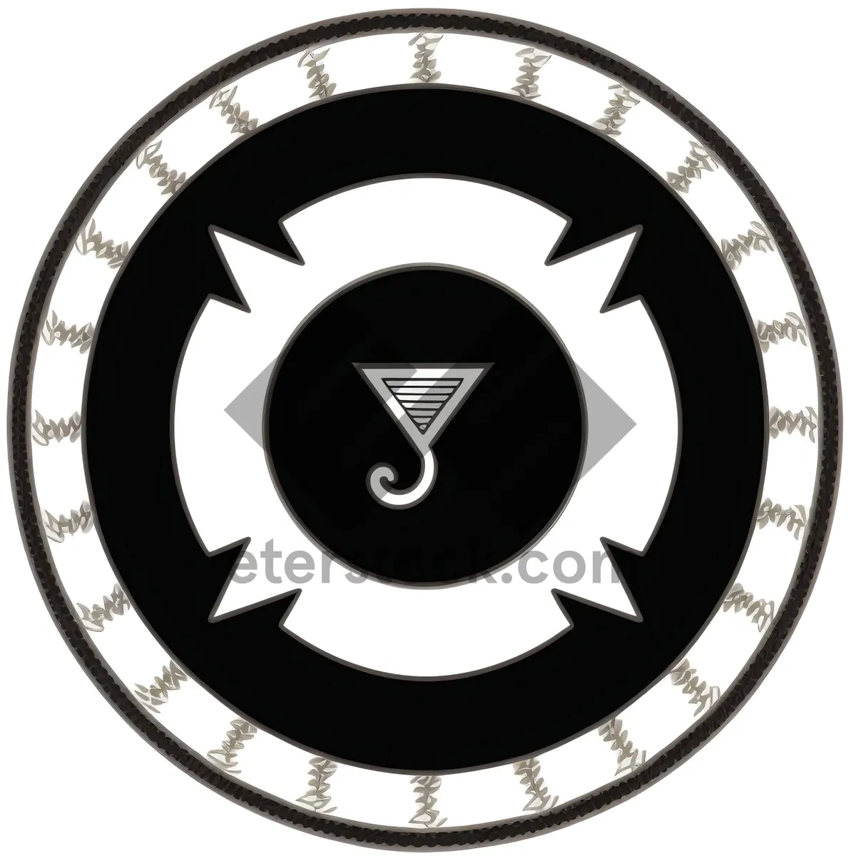 Picture of Glossy Round Clock Icon for Web Design