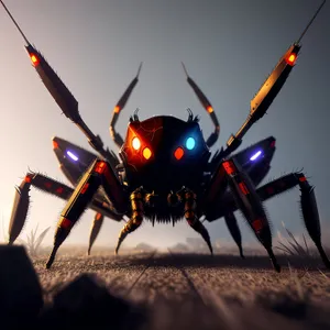 Black Widow Spider - Close-up Arachnid