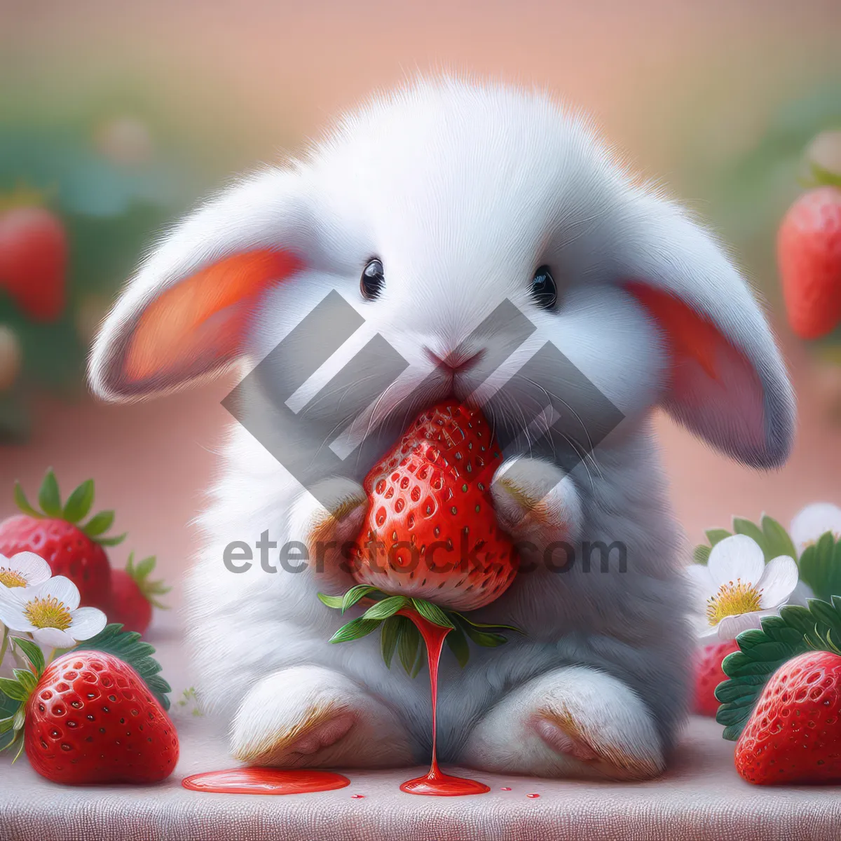 Picture of Cute Berry Bunny Toy Dessert