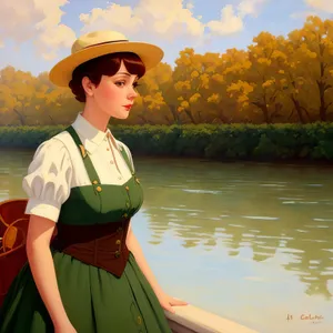 Joyful traveler exploring an oriental destination during summer vacation