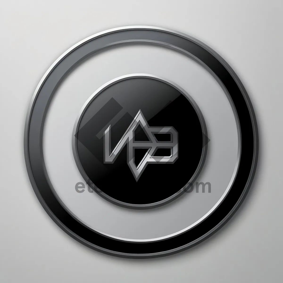 Picture of Shiny Metallic Round Button Icon